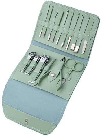 Zymoplas Nagelschneider Set Kits Trimmer Maniküre Schere Anzug Knipser Haken Trimmen Pediküre Professionelle Aufbewahrung Schönheit