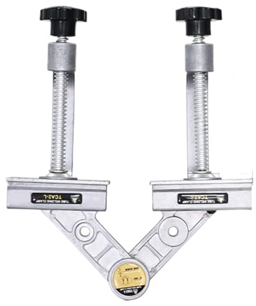 yupeuooe Abrazadera de ángulo recto, abrazadera de posicionamiento en ángulo recto, plantilla de artefactos de aluminio ajustable para soldar, hacer gabinetes, carpinteros, enmarcar, tubos de metal