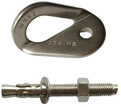 Fenteer Climbing Anchor Hanger and Bolt Hardware Outdoor Gear Stainless Steel Climbing Holds Bolt Hanger for Hiking Outdoor, M8