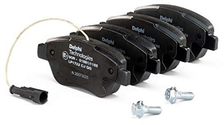 DELPHI Bremsbeläge Satz Bremsklötze Bremssteine Set Vorne mit Verschleißwarnkontakt mit Zubehör LP1722