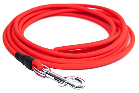 Mystique® Biothane Schleppleine rund 8mm neon orange 15m