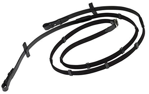 Stübben Riendas Terciopelo Velour con 5 Tacos - Tabaco - Plata - CS/FS (140cm)