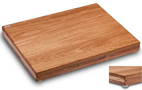 Schneidboard Eiche Premium - Design Schneidebrett Aus Holz - Made In Germany - 53x40x6 cm - Mit 2 Gratis Schneidauflagen