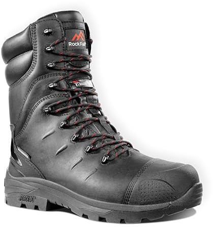 Rock Fall RF540 Monzonite High Leg Internal Metatarsal Waterproof Safety Boot with Side Zip