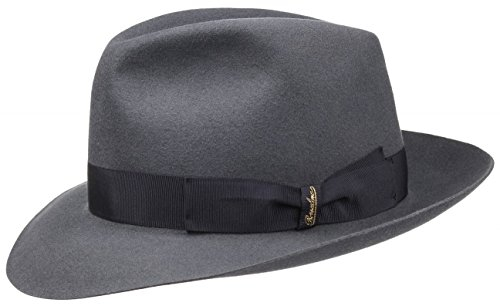 Borsalino Fedora Filzhut für Herren/Damen - Klassische Eleganz - Hochwertige Verarbeitung - Atmungsaktiver Komfort - Modische Kopfbedeckung für Freizeit/Anlässe - Stilvolle Hutmode