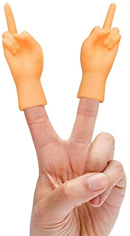 CreepyParty Tiny Hands Petites Mains Majeur Petites Marionnettes à Doigts Mini Mains Gauche et Droite Tiktok Jeu Jouets (2 Pièces)