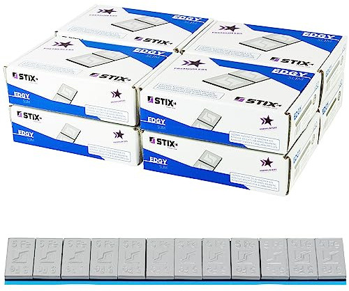 Stix Balanseringsvikter för Aluminiumfälgar, Pulverlackerade, 60g, 400 st | Självhäftande vikter, 12x5g styck, för effektiv balansering av lättmetallfälgar