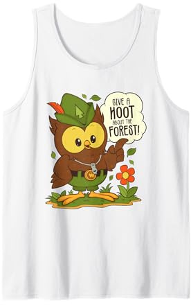 Woodsy Owl Give a Hoot About the Forest Arbor Day Earth Day Tank Top
