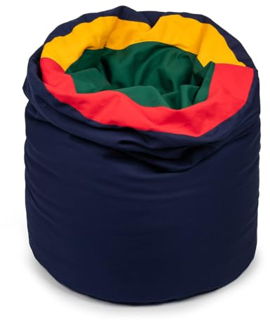Sensory Owl Sensorischer Tunnel Pouf Mit Füllung 2in1 Für Kinder 90 x 70 cm Sitzkissen Sinnestunnel Spieltunnel Polystyrol Kugeln Baumwollbezug Stressabbau Autismus ADHD Hilfsmittel
