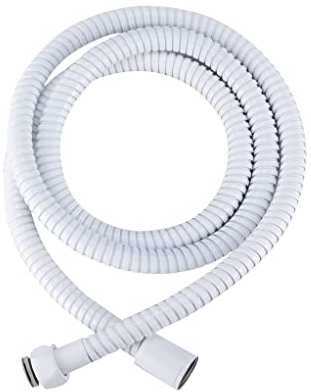 Tubo doccia bianco 2 m in acciaio inox per doccia vasca da bagno parte di ricambio tubo flessibile doccia portatile