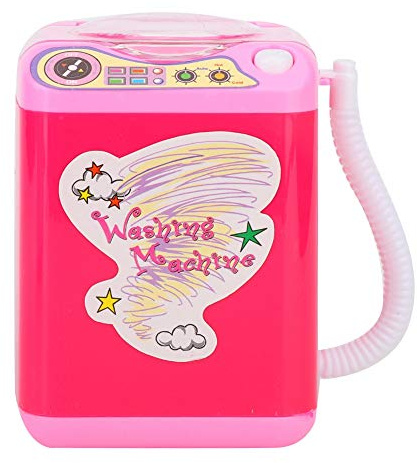 Simulation Electric Makeup Brush Cleaner Automatic Sponge Puff Washing Machine Cosmetic Tool for Kids Adults Rose Red