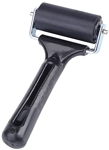 Gummiwalze, 6cm Linolwalze Gummirolle für Linoldruck & Druckgrafik,Farbpinsel Brayer Walzenwalze Mit Griff für Malerei, Druck oder Prägung