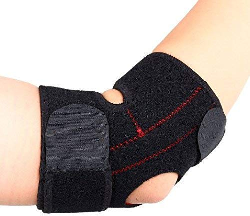 Ellenbogenbandage aus Neopren atmungsaktiv für Fitness Gewichtheben Sport mit Doppelfederstabilisatoren zur Ellenbogenschutz für Golfer Tennisarm und Outdoor Aktivitäten