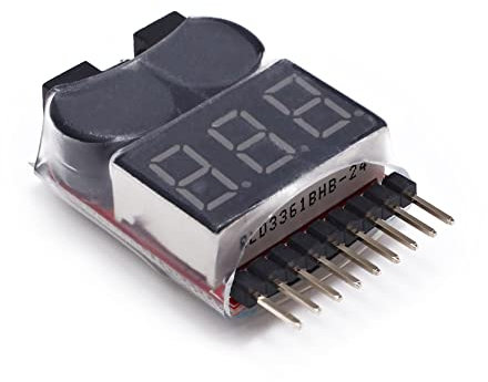 RC Lipo Battery Low Voltage Alarm 1S-8S Buzzer Indicator Checker Tester LED for Lipo Life LiMn Li-ion Battery