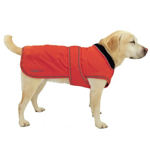 HugglePets Arctic Armour Thermo-Hundemantel, wetterfest, extra groß, 60 cm, warme Fleece-Winterkleidung, Hundekleidung, Manteljacke für jedes Wetter, Winterspaziergänge bei Schnee, Regen, für kleine,