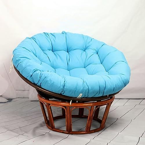 Bettschlange Hängesessel Kissen,Papasansessel Kissen,Lesesessel Rund, Gartensessel Sitzkissen,Papasan Hängesessel Kissen(Stühle Nicht Enthalten),Blau,140x140cm