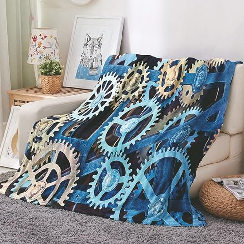 EHOMERY Kuscheldecke Für Zwei Personen Tich Decken Kuscheldecke Outdoor Decken Zum Selbst Gestalten Gang Klimaanlagen-Decke Dekorative Weiche Kuscheldecken Blau 130x100cm