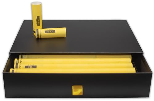 effektivo Münzhülsen aus Papier für 1 Euro Münzen, 252 Stück in Schubladenbox