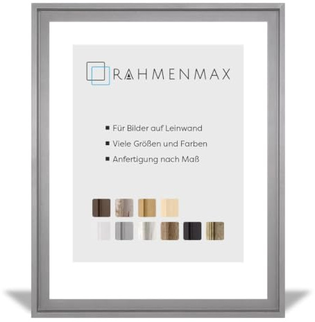 MDF Rahmen Asturien für Leinwandbilder im Format 42x60cm in Schwarz matt