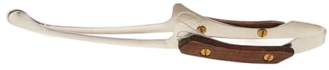 OFFSCH Wooden Handle Barbecue Tongs for Cooking Grill Stainless Steel Food Serving Tongs Non-Slip Design for Outdoor Camping and Steak Preparation