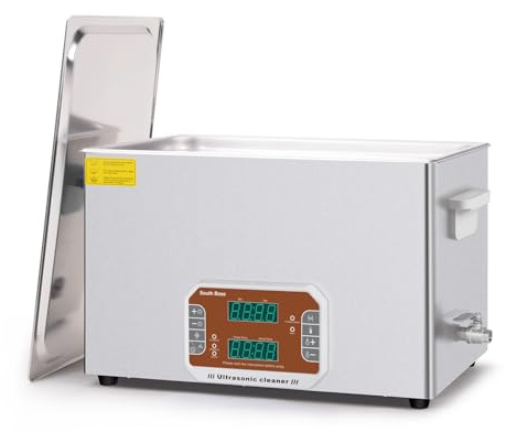 SOUTH BASE Ultrasonic Cleaner,30L Sonic Cleaner with Cleaning Basket,Timer&Heater,600W Touch Control Ultrasonic cleaning machine for Gun,Motorcycle Engine,Carburetor Parts,Chain