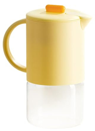 Pitcher in vetro portatile Juice Pitcher, versatile Heat Resistant Tea Pitcher with Handle, 7,6 x 4,72 in Airtight Iced Beverage Dispenser, 1500 ml Glass Drink Server for Fridge