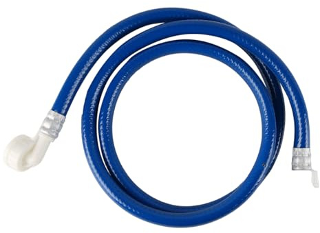 Tiardey Universal Washing Machine Inlet Hose 1.5m - Heavy Duty Cold Water Supply Tube With 6-Point 90° And Straight Connectors Explosion-Proof For European Appliances
