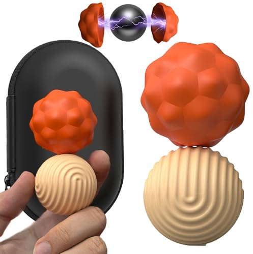 40,9 mm Extragroßes Magnetische Fidget Toys,2 Stück Magnetkugeln Stressball | Silikon Sensorik Spielzeug, Magnetische Anziehungskraft Stress Bälle mit Silikonhülle, Sensorisches Spielzeug