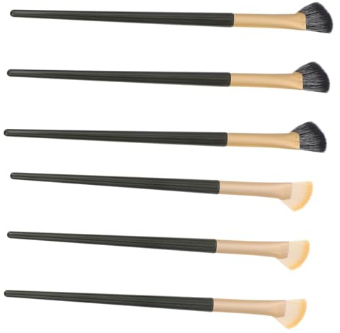 Gogogmee 6 Pièces Eyeliner Biseauté Pinceau Maquillage Sourcils Anti-ombres Yeux Pinceaux Fard Paupières