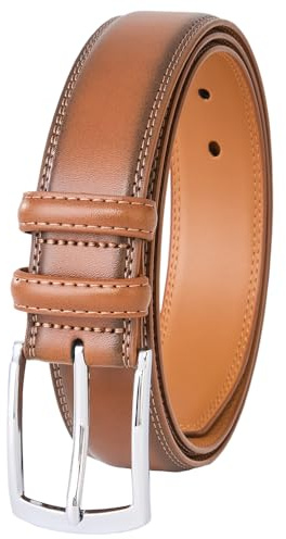 VRLEGEND Ledergürtel Herren Gürtel Herren Leder 35mm für Business und Formelle Anlässe, Anzuggürtel Herrengürtel mit Geschenkbox (110cm,Braun-02)