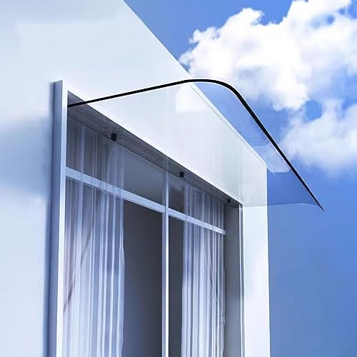 Modern Polycarbonate Door Awning - Stylish Outdoor Canopy for Entryway, Patio, Porch, Balcony & Water Heater Protection - 40x190 cm Rain Shield for Enhanced Durability & Weather Resistance