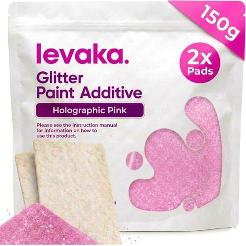 Levaka 150g Holografisk Rosa Glitterfärg Tillsats - Väggar & Tak & Trä