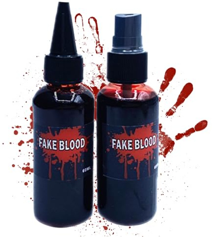 Sangue artificiale per Halloween, 60 ml, trucco realistico, accessorio per feste spaventose, soluzione decorativa per eventi a tema, festival, attori, spettacoli teatrali, ruoli spaventosi