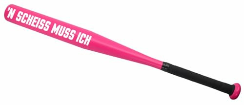 Baseballschläger Pink Scheiss muss ich 65 cm lang 26 Zoll lustige Sprüche Rosa