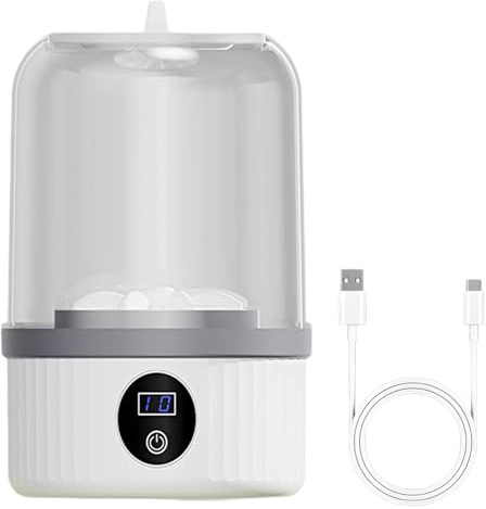 portátil, 2 modos de limpieza profunda, recargable por USB, mini portátil, pequeña, para el hogar, apartamento, viajes, hotel, camping al aire libre, lavandería