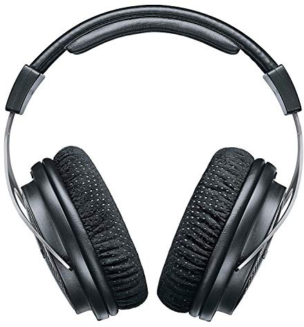 Shure Professional Premium Closed-Back Headphones, Clear, Extended Highs and Warm, Accurate Bass, Aluminum Alloy and Carbon Fiber Construction, Alcantara Ear Pads, Detachable Cable, Black/Silver