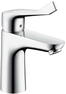 hansgrohe Focus Basin Tap 100 with Long Handle, Pop-Up Waste