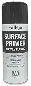 Outletdelocio. Vallejo 28012 Sprühfarbe, schwarz, extrafeine Körnung, für Kunststoff- oder Metalloberflächen