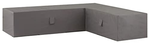 Madison Gartenmöbel Abdeckung Schutzhülle Abdeckplane Abdeckhaube Schutzplane Garten Lounge 255x255x70 cm L-Form Grau Atmungsaktiv Wasserdicht