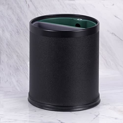 VINN DUNN BESPOKE Recycling Bin 8 Litre for Hotel/Guest Room/Office with 2 Removable Plastic Inserts | Black Faux Leather
