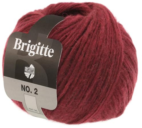 LANA GROSSA Brigitte Nr.2 | Edle Netzgarnstruktur aus Alpaka und Baumwolle | Handstrickgarn aus 47% Alpaka, 45% Baumwolle & 8% Schurwolle | 50g Wolle zum Stricken & Häkeln | 140m Garn FB 33
