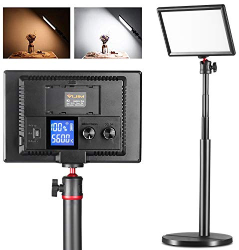 ULANZI LED Video Light Dimmable Bi-Color LED Panel with LCD Screen and 28 Extend Stand for Live Streaming, Studio, Product Photography YouTube Video Shooting, 116 Beads 3200-5600K CRI 95+