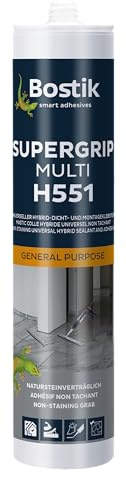 BOSTIK H551 Supergrip Multi Schwarz - 430g | Vielseitig Klebdichtstoff - Multi-Materialien - Für Innen-und Außenbereich