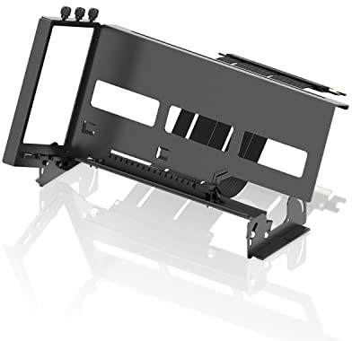 EZDIY-FAB Montagehalterung PCIe 4.0 GPU Unterstützung für Grafikkarte Multi-Winkel, VGA-Unterstützungsset für Grafikkarte mit Riser-Kabel PCIe 4.0 X16 Gen4 17 cm/6,69 Zoll Schwarz