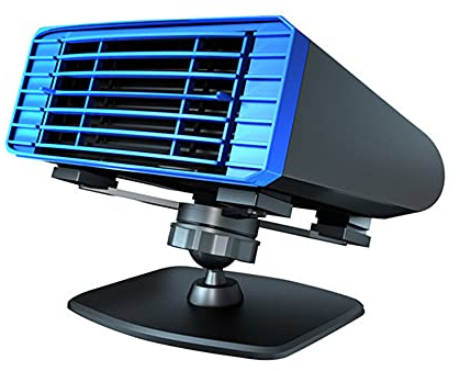 12V 150W Auto Heizlüfter Defroster, Riloer Tragbare Anti-Fog 2-In-1 Heizung/Kühlung Mini-Autoheizung, 360° Drehbare Windschutzscheibe Demister Fenster Lüfter, Auto Winter Windschutz Demister