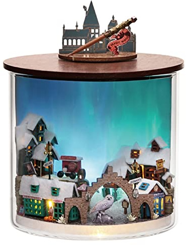 TOPBSFARNY Kit de maison de poupée miniature stéréoscopique 3D à monter soi-même - Meubles en bois pour la Saint-Valentin - Cadeaux créatifs (La lumière de la magie)