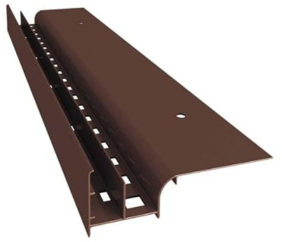 Renoplast® Aluminium Traufprofil W20 200cm Braun | Fertigstellung von Terrassen und Balkonen | Belüftete Böden Erhöht | Wasser ablaufsysteme Winkelprofil | Korrosionsschutz Balkonprofile
