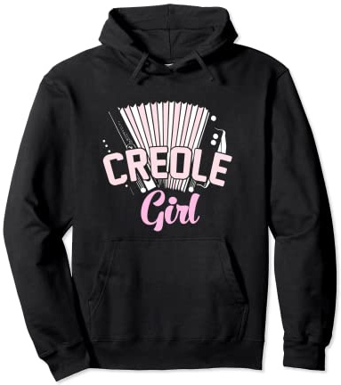 Zydeco Creole Girl of Zydeco Music Festivals and Trail Rides Pullover Hoodie