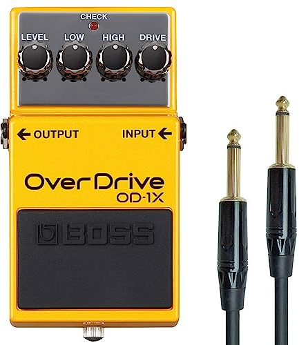 Boss OD-1X Overdrive Effektgerät Verzerrer Pedal + keepdrum Klinkenkabel
