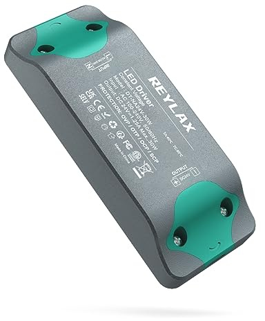 REYLAX Transformador 220V a 24V, Transformador LED 30W 1.25A, Driver LED 24V